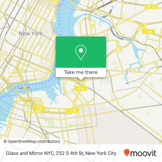 Mapa de Glass and Mirror NYC, 252 S 4th St