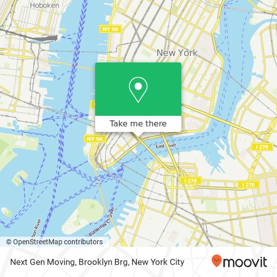 Next Gen Moving, Brooklyn Brg map