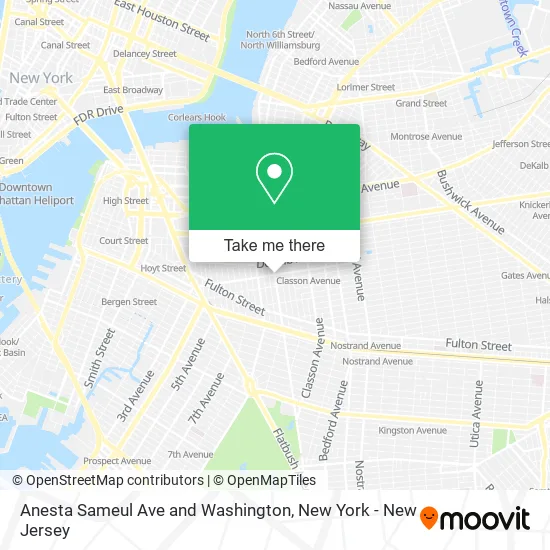 Anesta Sameul Ave and Washington map