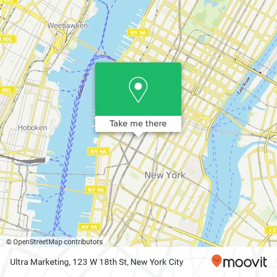 Ultra Marketing, 123 W 18th St map