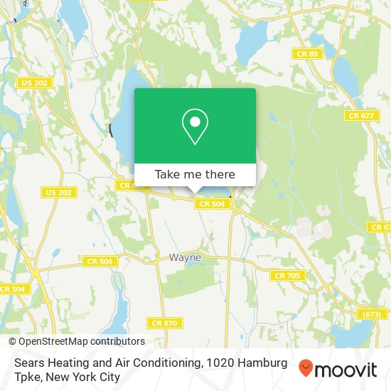 Mapa de Sears Heating and Air Conditioning, 1020 Hamburg Tpke