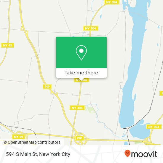 Mapa de 594 S Main St, New City, NY 10956