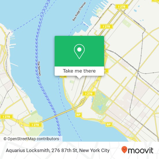 Aquarius Locksmith, 276 87th St map