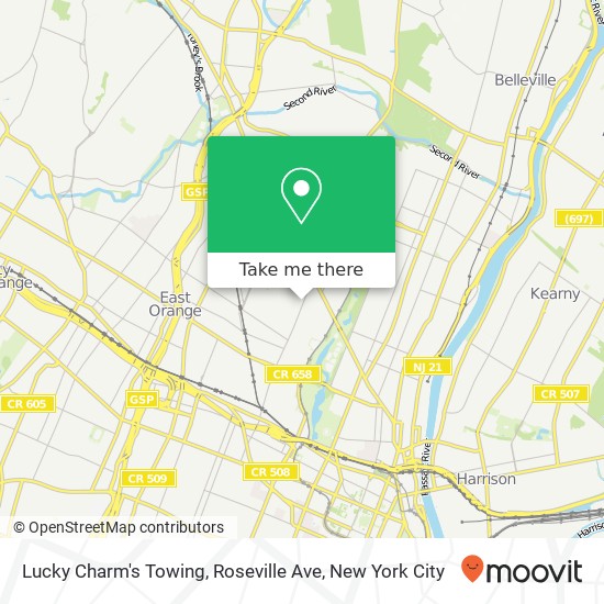 Mapa de Lucky Charm's Towing, Roseville Ave