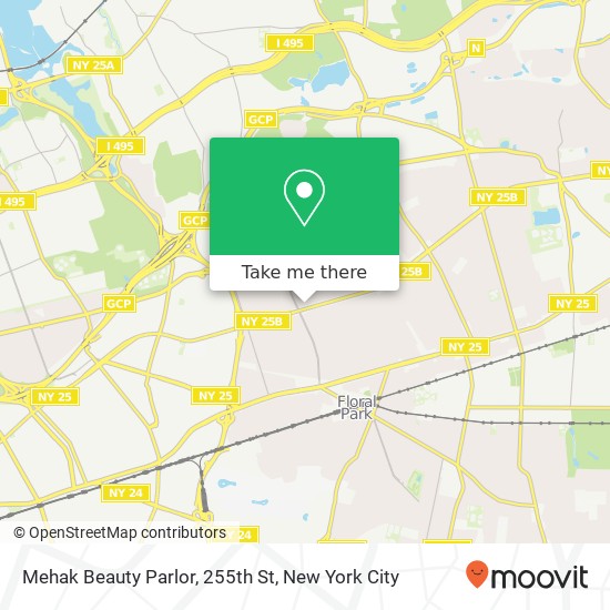 Mapa de Mehak Beauty Parlor, 255th St