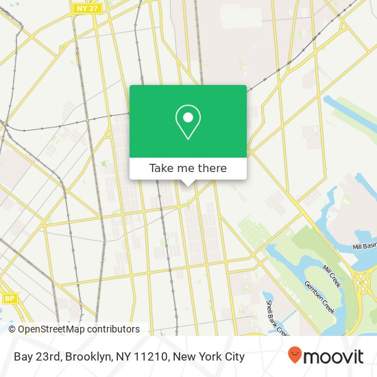 Mapa de Bay 23rd, Brooklyn, NY 11210
