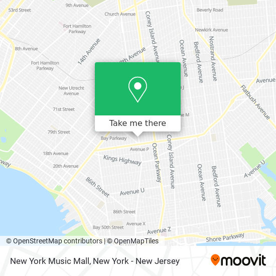 New York Music Mall map