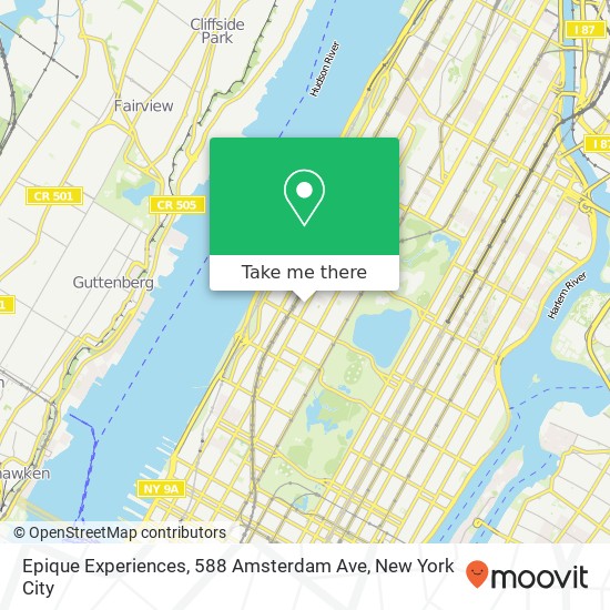 Epique Experiences, 588 Amsterdam Ave map