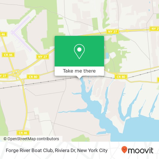 Mapa de Forge River Boat Club, Riviera Dr