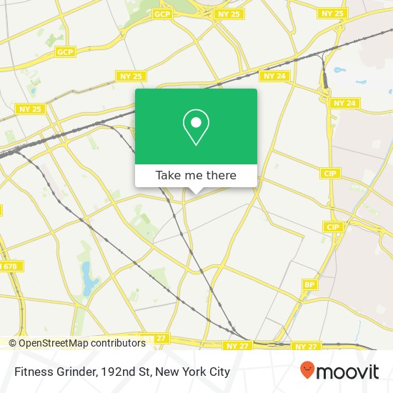 Fitness Grinder, 192nd St map