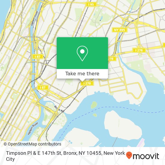 Mapa de Timpson Pl & E 147th St, Bronx, NY 10455