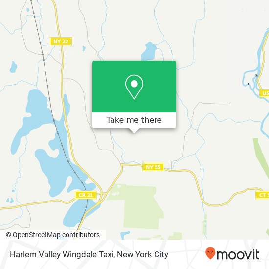 Mapa de Harlem Valley Wingdale Taxi