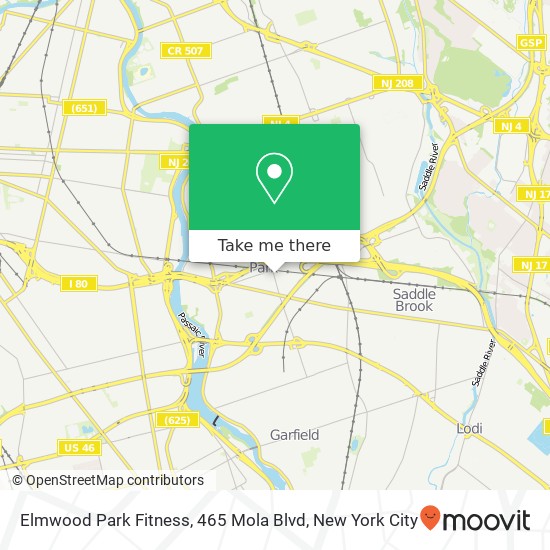 Elmwood Park Fitness, 465 Mola Blvd map