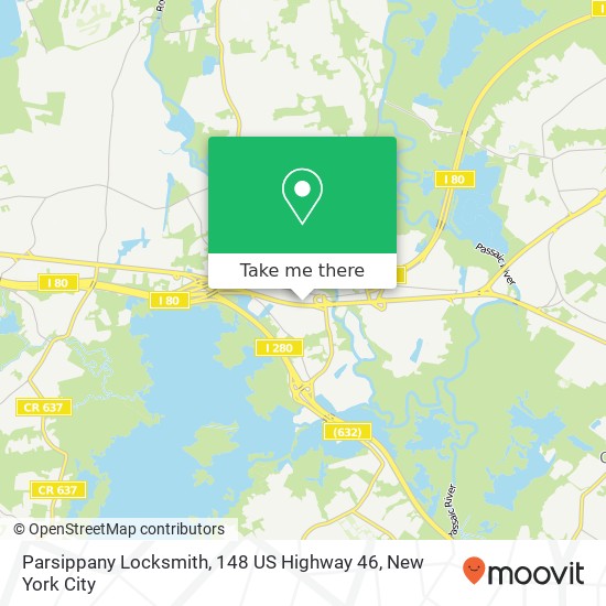 Parsippany Locksmith, 148 US Highway 46 map