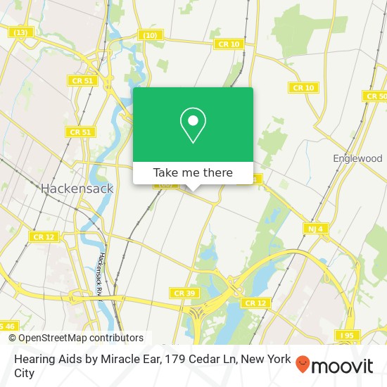 Mapa de Hearing Aids by Miracle Ear, 179 Cedar Ln