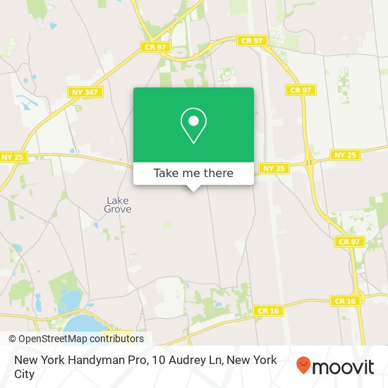 Mapa de New York Handyman Pro, 10 Audrey Ln