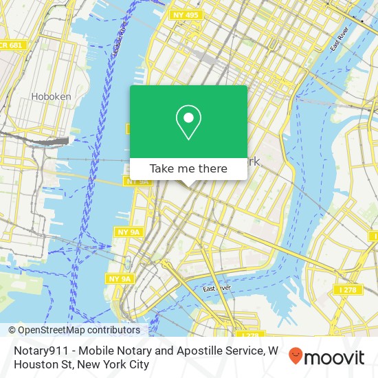 Mapa de Notary911 - Mobile Notary and Apostille Service, W Houston St