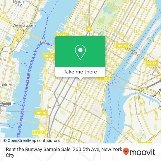 Rent the Runway Sample Sale, 260 5th Ave map