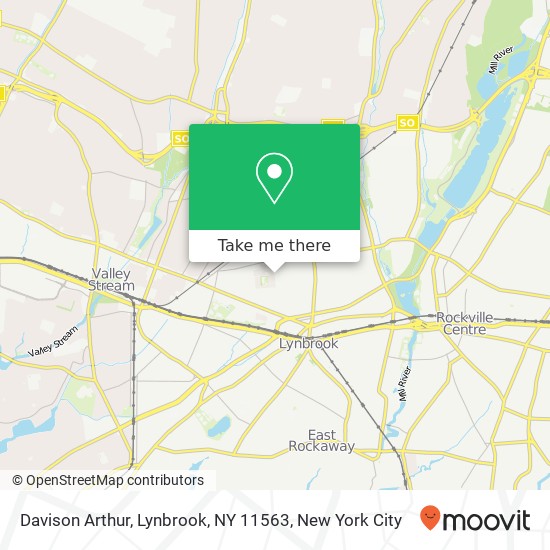 Mapa de Davison Arthur, Lynbrook, NY 11563