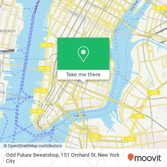 Odd Future Sweatshop, 151 Orchard St map