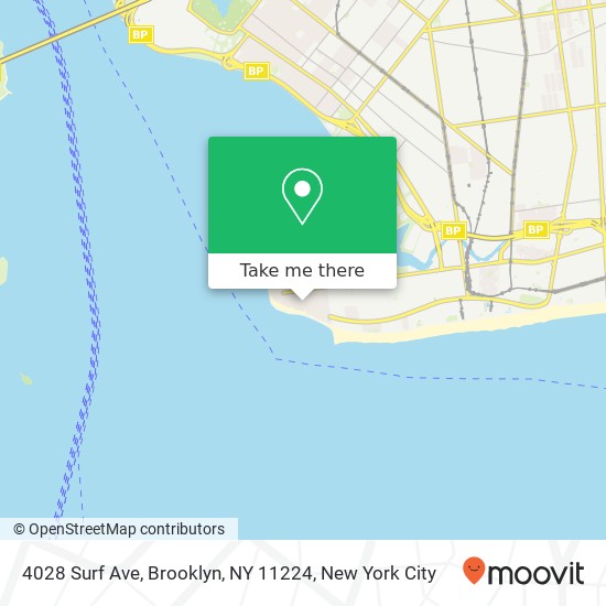 Mapa de 4028 Surf Ave, Brooklyn, NY 11224