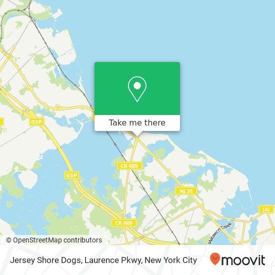 Mapa de Jersey Shore Dogs, Laurence Pkwy