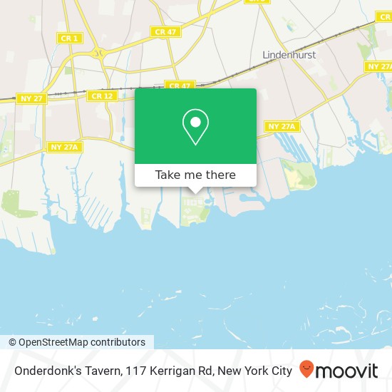 Mapa de Onderdonk's Tavern, 117 Kerrigan Rd