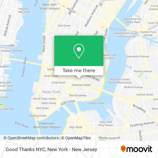 Mapa de Good Thanks NYC