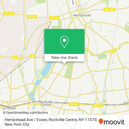 Mapa de Hempstead Ave / Essex, Rockville Centre, NY 11570