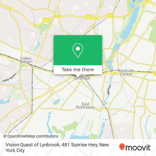 Mapa de Vision Quest of Lynbrook, 481 Sunrise Hwy