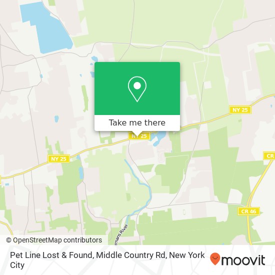 Mapa de Pet Line Lost & Found, Middle Country Rd