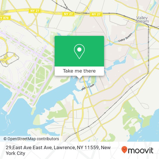 Mapa de 29,East Ave East Ave, Lawrence, NY 11559