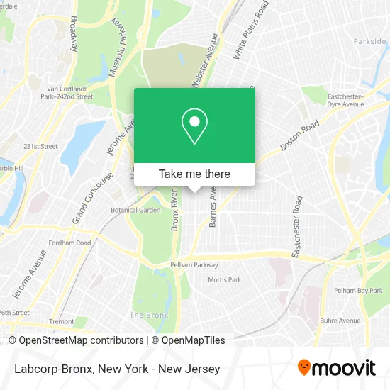 Labcorp-Bronx map