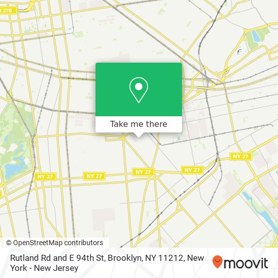 Mapa de Rutland Rd and E 94th St, Brooklyn, NY 11212