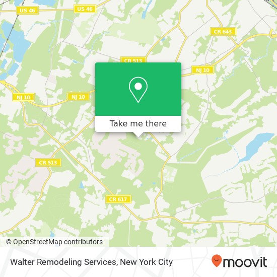 Walter Remodeling Services map