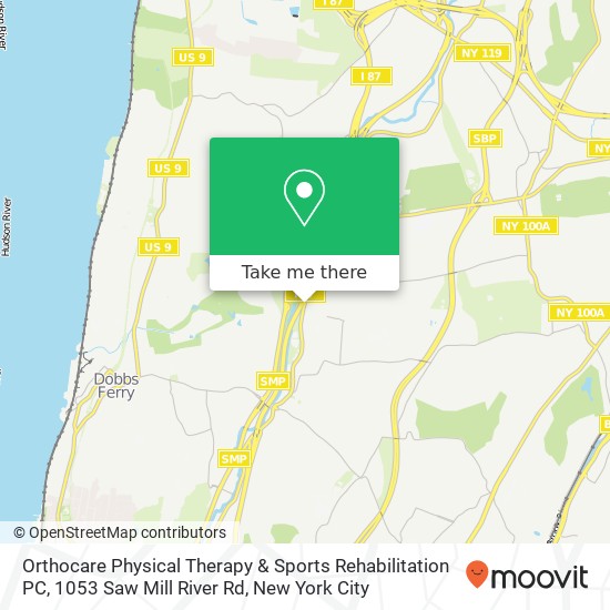 Orthocare Physical Therapy & Sports Rehabilitation PC, 1053 Saw Mill River Rd map