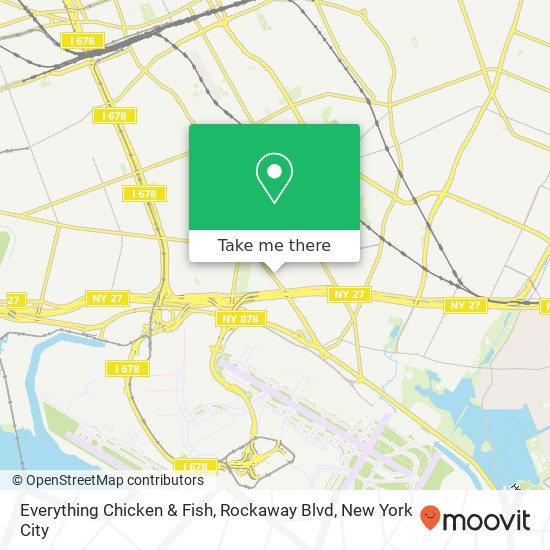 Mapa de Everything Chicken & Fish, Rockaway Blvd