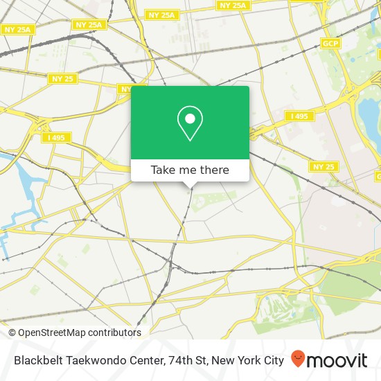 Mapa de Blackbelt Taekwondo Center, 74th St