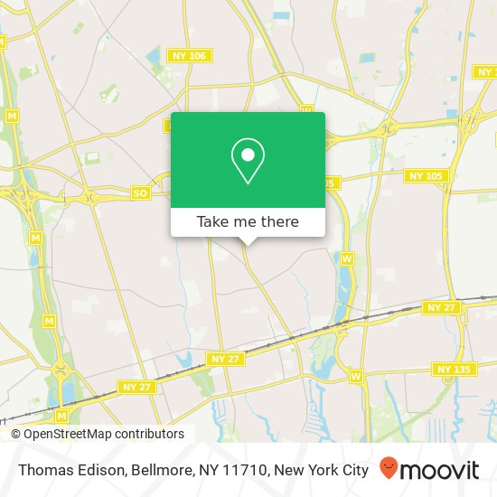 Mapa de Thomas Edison, Bellmore, NY 11710