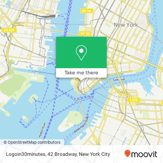 Mapa de Logoin30minutes, 42 Broadway