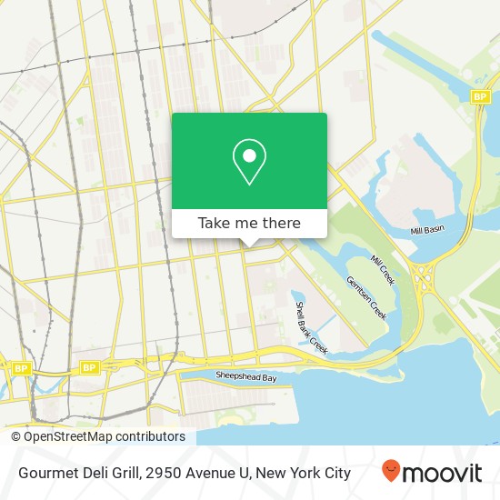 Mapa de Gourmet Deli Grill, 2950 Avenue U