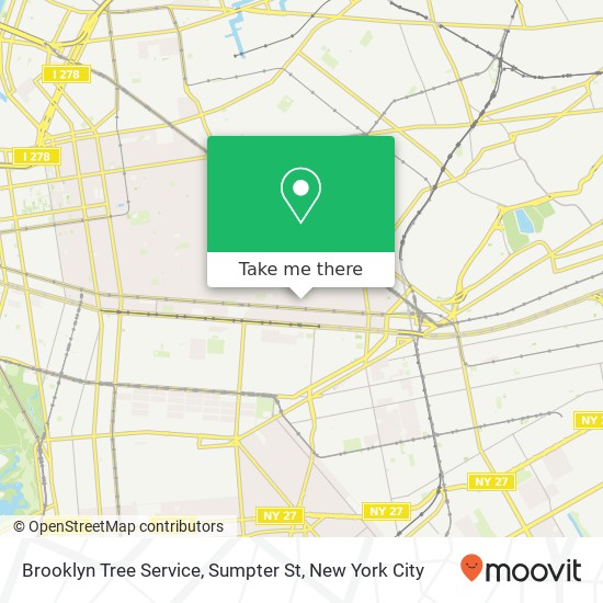 Brooklyn Tree Service, Sumpter St map