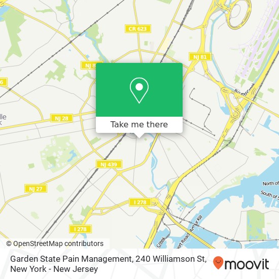 Garden State Pain Management, 240 Williamson St map