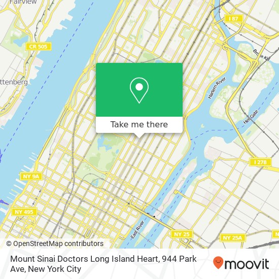 Mapa de Mount Sinai Doctors Long Island Heart, 944 Park Ave