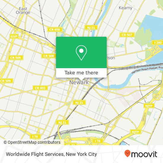 Mapa de Worldwide Flight Services