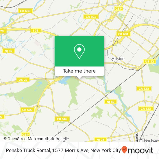 Mapa de Penske Truck Rental, 1577 Morris Ave