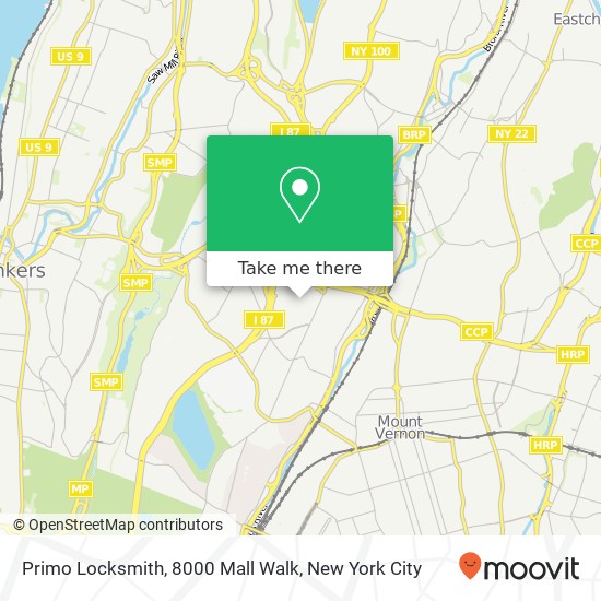 Primo Locksmith, 8000 Mall Walk map