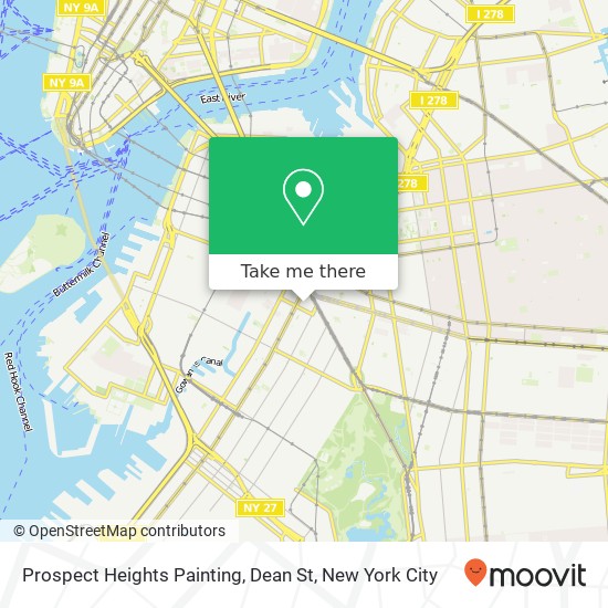 Prospect Heights Painting, Dean St map