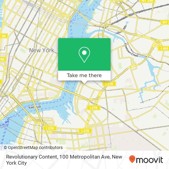 Revolutionary Content, 100 Metropolitan Ave map