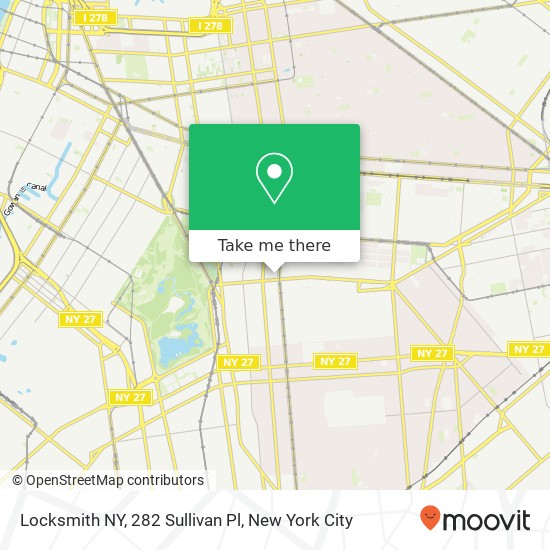 Mapa de Locksmith NY, 282 Sullivan Pl